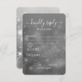 Creëer uw eigen feestelijke Sparkle Bokeh achtergr RSVP Kaartje (Voorkant / Achterkant)