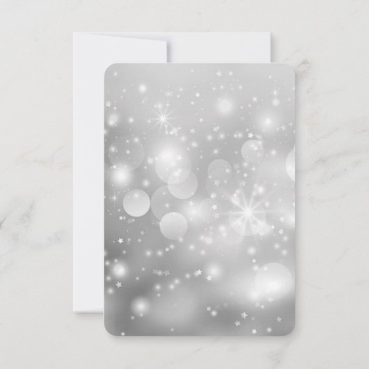 Creëer uw eigen feestelijke Sparkle Bokeh achtergr RSVP Kaartje (Achterkant)