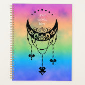Creëer Uw eigen filigraan Boho Moon Silhouet Planner (Voorkant)