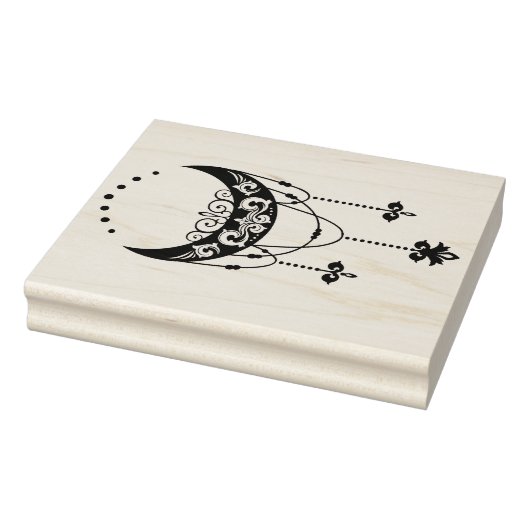 Creëer Uw eigen filigraan Boho Moon Silhouet Rubberstempel (Stempel)