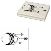 Creëer Uw eigen filigraan Boho Moon Silhouet Rubberstempel (Gestempeld)