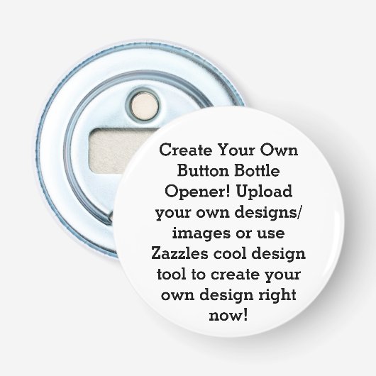 Creëer Uw eigen flesopening voor aangepaste knoppe Button Flesopener (Voorkant)