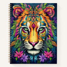 Creëer Uw eigen Floral Tribal Tiger Notitieboek