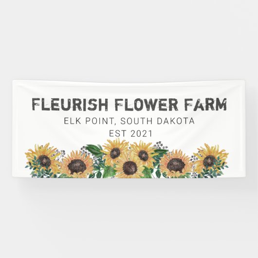 Creëer uw eigen Flower Boerderij Spandoek (Horizontaal)