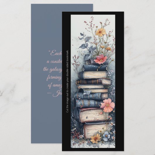 Creëer Uw eigen Flower Magic Book Stack Bladwijzer (Voorkant / Achterkant)