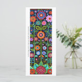 Creëer Uw Eigen Folk Art Flowers Bladwijzer Kaart (Staand voorkant)