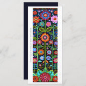 Creëer Uw Eigen Folk Art Flowers Bladwijzer Kaart (Voorkant / Achterkant)