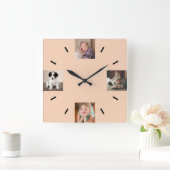 Creëer Uw eigen foto 4 Moderne foto-foto's Vierkante Klok (Huis)