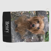 Creëer Uw eigen foto Aangepast Pet Golf Golfhanddoek (Horizontaal)