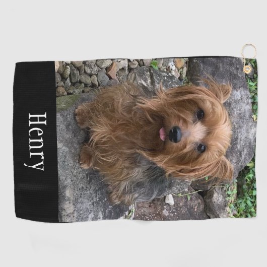 Creëer Uw eigen foto Aangepast Pet Golf Golfhanddoek (Horizontaal)