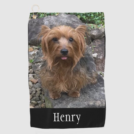 Creëer Uw eigen foto Aangepast Pet Golf Golfhanddoek (Voorkant)