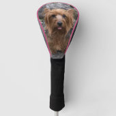 Creëer Uw eigen foto Aangepaste foto Pet Roze Golfheadcover (Voorkant)