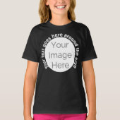creëer uw eigen foto aangepaste tekst kinder meisj t-shirt (Voorkant)