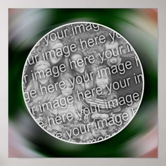 Creëer Uw Eigen Foto Abstracte Kunst Swirls Lijst Poster (Voorkant)