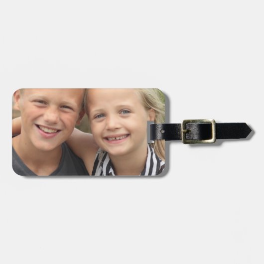 Creëer Uw eigen foto Acryl Bagagelabel (Voorkant horizontaal)