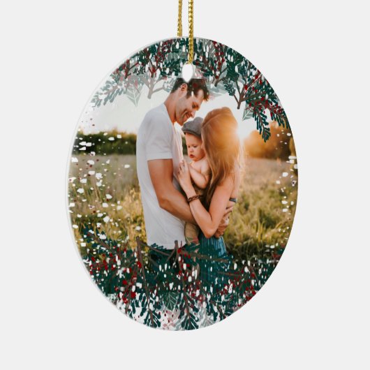 Creëer uw eigen foto-afbeelding keramisch ornament (Rechts)