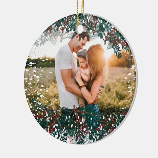 Creëer uw eigen foto-afbeelding keramisch ornament (Links)