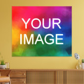 Creëer Uw eigen foto Afbeelding Logo stretched Canvas Afdruk (Insitu (Woonkamer))