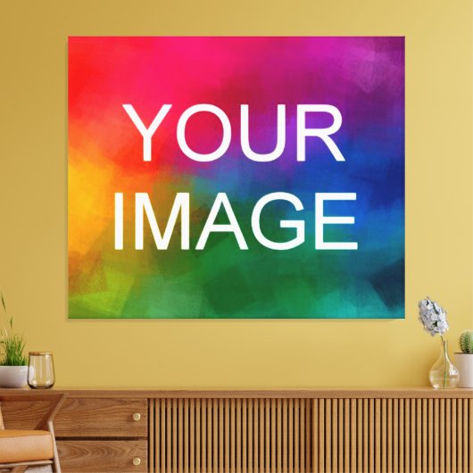 Creëer Uw eigen foto Afbeelding Logo stretched Canvas Afdruk (Insitu (Woonkamer))