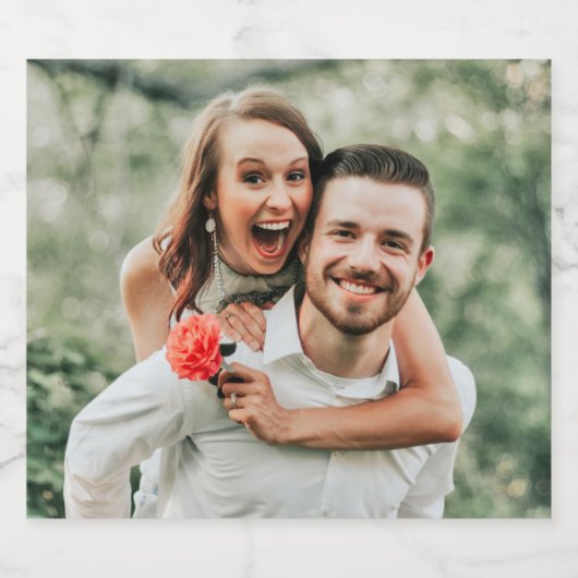 Creëer Uw eigen foto-Afbeelding Sparkling Wijnetiket (Enkel label)