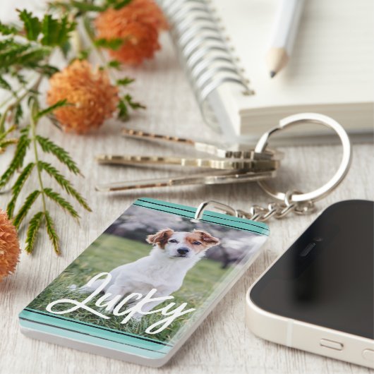 Creëer Uw eigen foto Boho Paw-Sleutelhanger voor f Sleutelhanger (Voorkant Rechts)