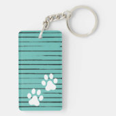 Creëer Uw eigen foto Boho Paw-Sleutelhanger voor f Sleutelhanger (achterkant)