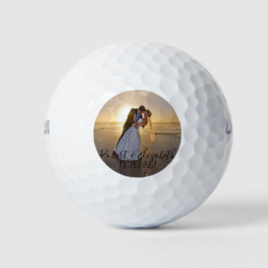 Creëer uw eigen foto bruiloft partij gunst golfballen (Voorkant)