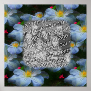 Creëer Uw Eigen Foto Clematis Bloemenrand Poster