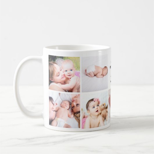 Creëer Uw eigen Foto Collage 1st Moederdag Koffiemok (Links)