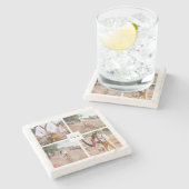 Creëer uw eigen foto collage bruiloft stenen onderzetter (Zijkant)