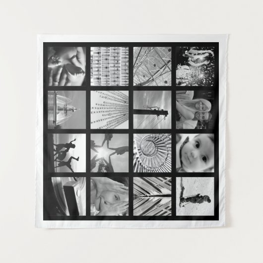 Creëer-Uw-Eigen foto-Collage Design Tapestry Art Wandkleed (Voorkant (horizontaal))