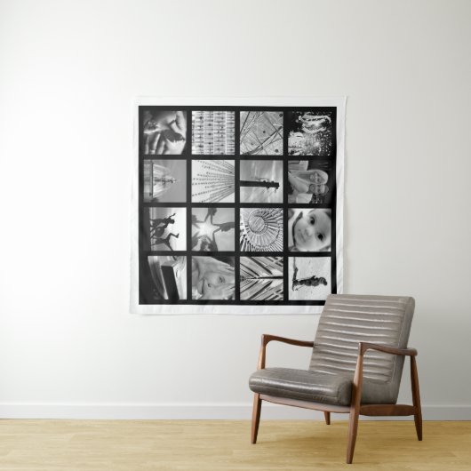 Creëer-Uw-Eigen foto-Collage Design Tapestry Art Wandkleed (In Situ (horizontaal))