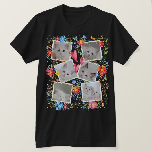 Creëer Uw eigen foto Collage Kinder huisdieren T-shirt (Design voorkant)