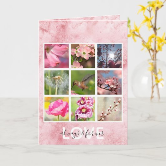 Creëer uw eigen foto collage liefde kaart (Gele Bloem)