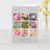 Creëer uw eigen foto collage liefde kaart (Gele Bloem)