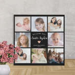 Creëer uw eigen foto collage tante modern imitatie canvas print<br><div class="desc">Deze moderne 8-foto collage faux canva print is voorzien van de oprechte boodschap, "We love you tante" en een eenvoudige roze hart. Ideaal voor een verjaardagscadeau of kerstcadeau voor je tante, het kan worden gepersonaliseerd met afbeeldingen van je favoriete nichtjes of neefjes, waardoor het wordt omgezet in een gekoesterde souvenir...</div>