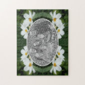 Creëer Uw eigen foto Cosmos Flowers Bee Lijst Legpuzzel (Verticaal)