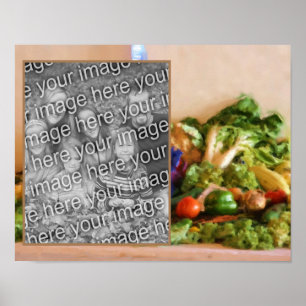 Creëer uw eigen foto Country Fair Groenten Kunst Poster