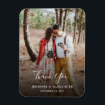 Creëer uw eigen foto Dank u Bruiloft Magneet<br><div class="desc">Ontwerp je eigen foto Dank je wel Bruiloft magnetische kaart. Elegante fotomagneet om te zeggen Dank u aan uw huwelijksgasten. U kunt uw eigen foto toevoegen,  uw eigen tekst en namen toevoegen.</div>