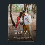 Creëer uw eigen foto Dank u Bruiloft Magneet<br><div class="desc">Ontwerp je eigen foto Dank je wel Bruiloft magnetische kaart. Elegante fotomagneet om te zeggen Dank u aan uw huwelijksgasten. U kunt uw eigen foto toevoegen,  uw eigen tekst en namen toevoegen.</div>