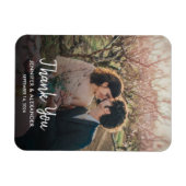 Creëer uw eigen foto Dank u Bruiloft Magneet (Horizontaal)