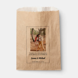 Creëer uw eigen foto Dank u bruiloft traktatie Bedankzakje