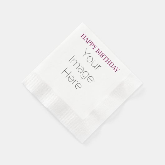 creëer uw eigen foto eenvoudige aangepaste Happy B Servet (Hoek)