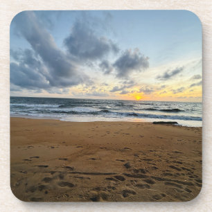 Creëer Uw eigen foto Eenvoudige moderne zonnerijst Bier Onderzetter