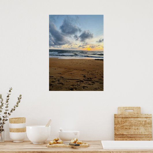 Creëer Uw eigen foto Eenvoudige moderne zonnerijst Poster (Keuken)