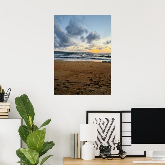 Creëer Uw eigen foto Eenvoudige moderne zonnerijst Poster (Thuiskantoor)