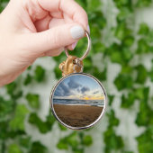 Creëer Uw eigen foto Eenvoudige moderne zonnerijst Sleutelhanger (Hand)