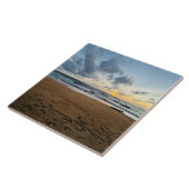 Creëer Uw eigen foto Eenvoudige moderne zonnerijst Tegeltje (Zijkant)