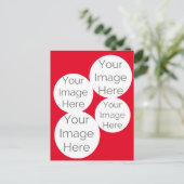 creëer uw eigen foto eenvoudige sjabloon rood briefkaart (Staand voorkant)