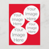 creëer uw eigen foto eenvoudige sjabloon rood briefkaart (Voorkant)